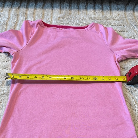 Talbots “The Talbots Tee” Long Sleeve Tee in Pink - Picture 5 of 5
